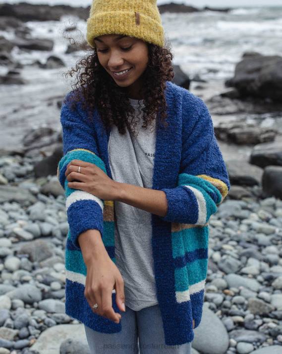 Passenger Frauen Riverglen-Cardigan aus dunklem Denim 0BP2819 woclothing Denim