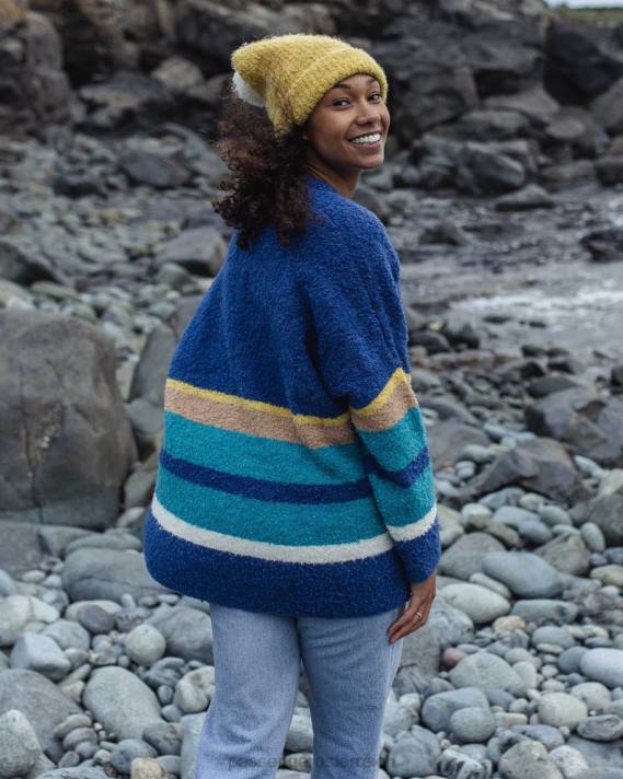 Passenger Frauen Riverglen-Cardigan aus dunklem Denim 0BP2819 woclothing Denim