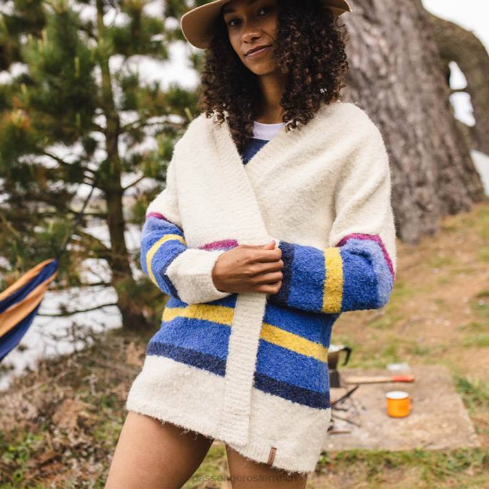 Passenger Frauen Riverglen-Cardigan mit weichen Kobalt-Streifen 0BP2847 woclothing Kobalt