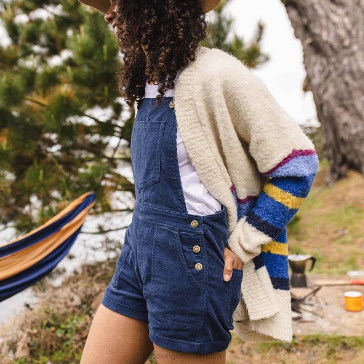 Passenger Frauen Riverglen-Cardigan mit weichen Kobalt-Streifen 0BP2847 woclothing Kobalt