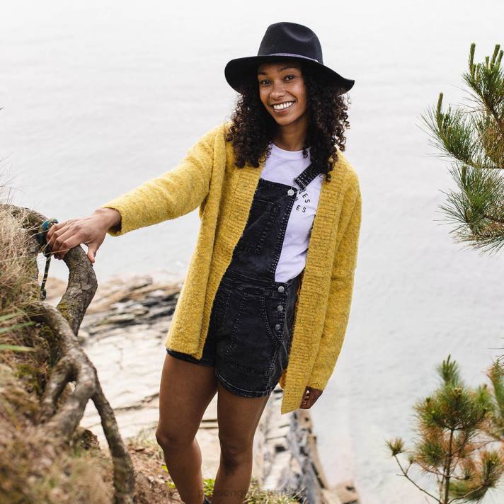 Passenger Frauen Riverglen-Cardigan ockergelb 0BP2858 woclothing Gelb