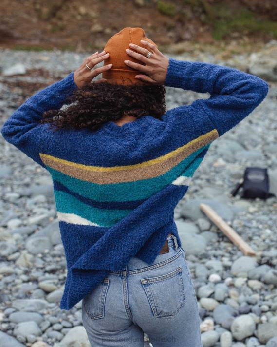 Passenger Frauen Riverglen-Strickpullover aus dunklem Denim 0BP2822 woclothing Denim