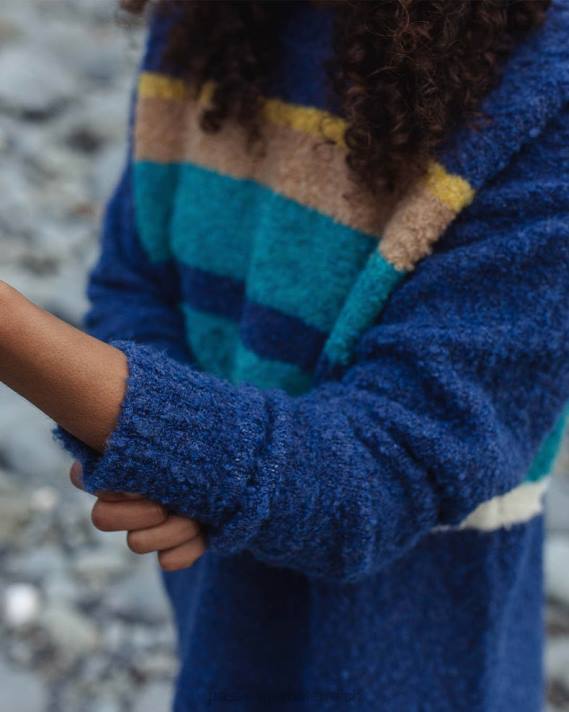 Passenger Frauen Riverglen-Strickpullover aus dunklem Denim 0BP2822 woclothing Denim