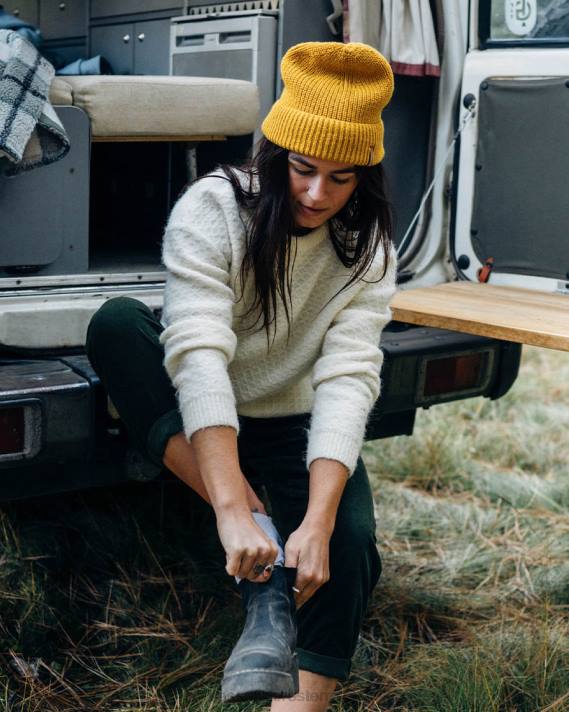 Passenger Frauen Ruhiger Strickpullover in gebrochenem Weiß 0BP2814 woclothing Weiß