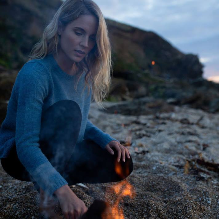 Passenger Frauen Songbird-Strickpullover aus dunklem Denim 0BP2848 woclothing Denim