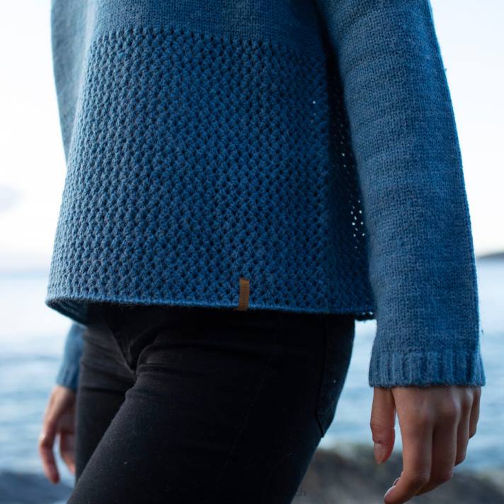 Passenger Frauen Songbird-Strickpullover aus dunklem Denim 0BP2848 woclothing Denim