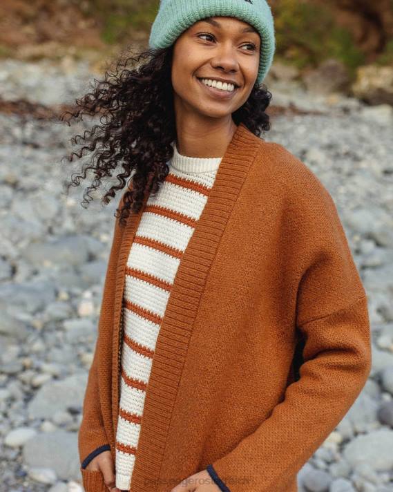 Passenger Frauen South Coast-Strickjacke aus recyceltem Material, glasierter Ingwer 0BP2833 woclothing glasiert