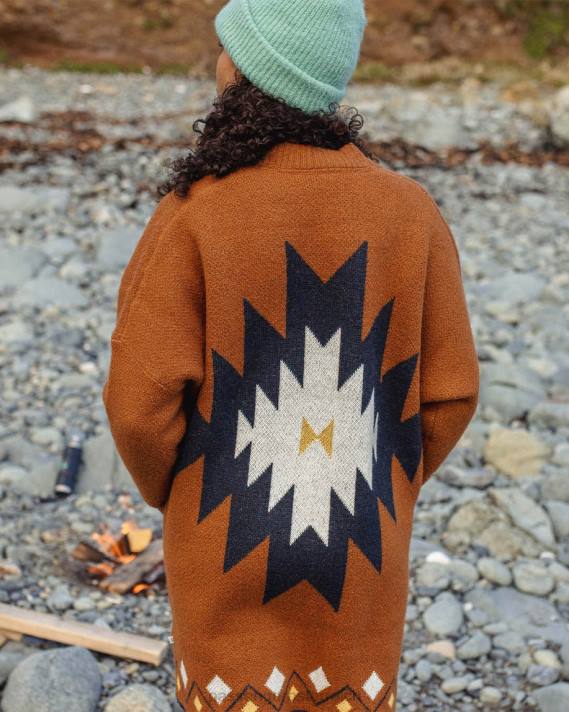 Passenger Frauen South Coast-Strickjacke aus recyceltem Material, glasierter Ingwer 0BP2833 woclothing glasiert