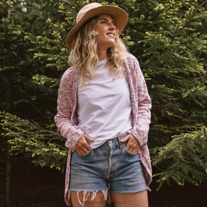 Passenger Frauen Strickjacke von El Alto, mehrfarbig, Rosa 0BP2859 woclothing Rosa