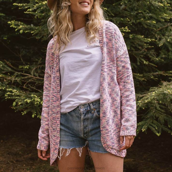 Passenger Frauen Strickjacke von El Alto, mehrfarbig, Rosa 0BP2859 woclothing Rosa