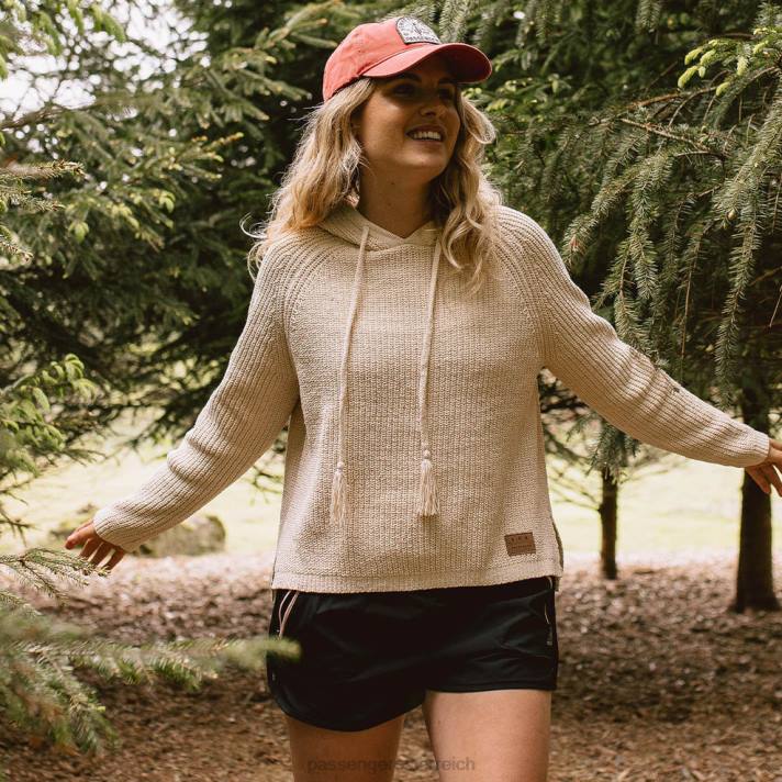 Passenger Frauen Wander-Strickpullover in gebrochenem Weiß 0BP2855 woclothing Weiß