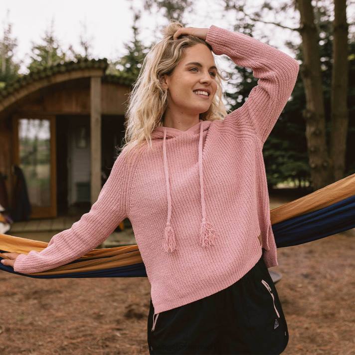 Passenger Frauen Wandernder Strickpullover in Pfirsichrosa 0BP2856 woclothing Rosa