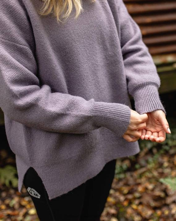 Passenger Frauen West Coast recycelter Strickpullover Dusty Lilac 0BP2831 woclothing lila