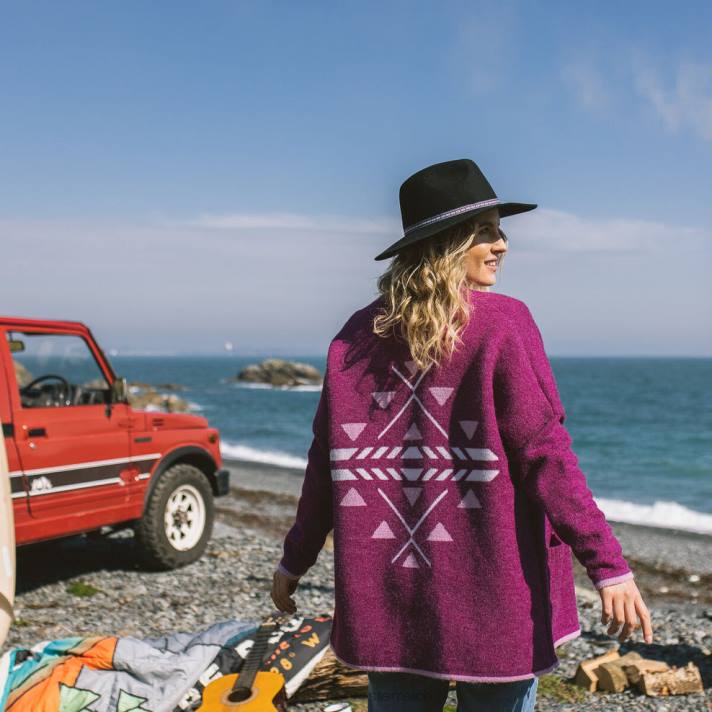 Passenger Frauen Westküsten-Cardigan-Orchidee 0BP2850 woclothing Orchidee