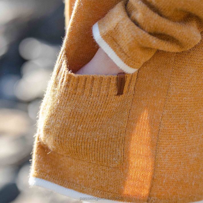 Passenger Frauen Westküsten-Cardigan, Sonnenuntergangsgelb 0BP2817 woclothing Gelb