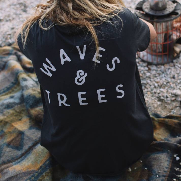 Passenger Frauen Penida T-Shirt aus recycelter Baumwolle in verblasstem Schwarz 0BP2997 woclothing Schwarz