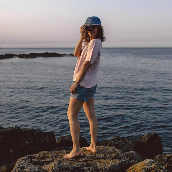 Passenger Frauen Regenbogen-T-Shirt aus recycelter Baumwolle, Peach Whip 0BP21002 woclothing Pfirsich