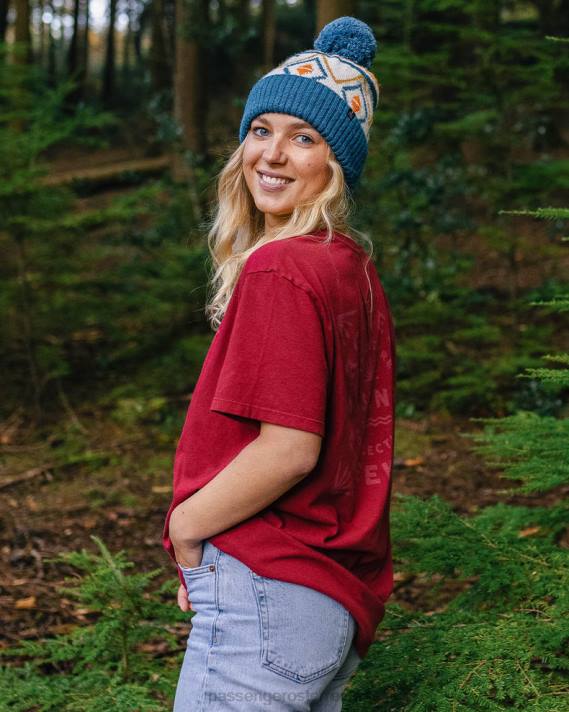 Passenger Frauen Roamers and Seekers – Oversize-T-Shirt aus recycelter Baumwolle, Rhabarber 0BP2985 woclothing Rhabarber