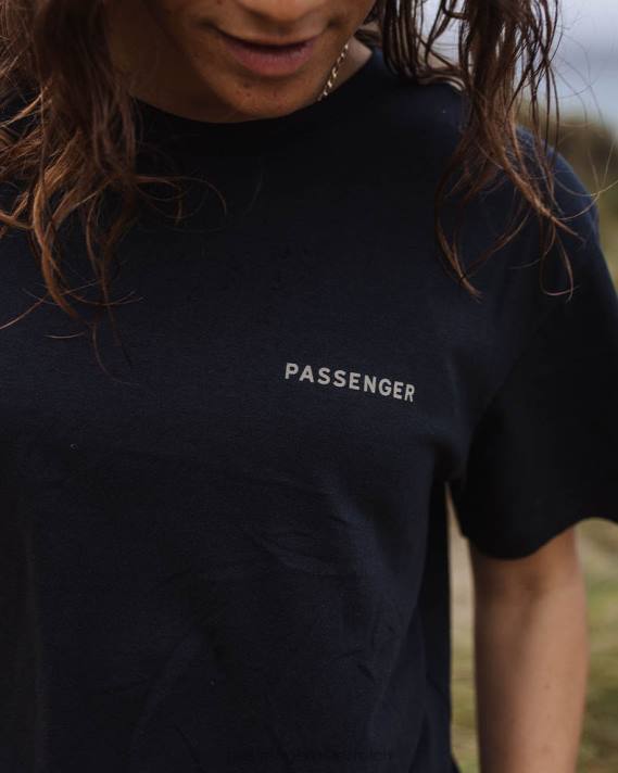Passenger Frauen Umarmen Sie die Reise – übergroßes T-Shirt aus recycelter Baumwolle in Schwarz 0BP2987 woclothing Schwarz