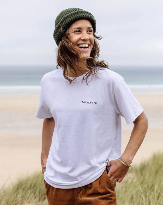 Passenger Frauen Umarmen Sie die Reise – übergroßes T-Shirt aus recycelter Baumwolle in Weiß 0BP2988 woclothing Weiß