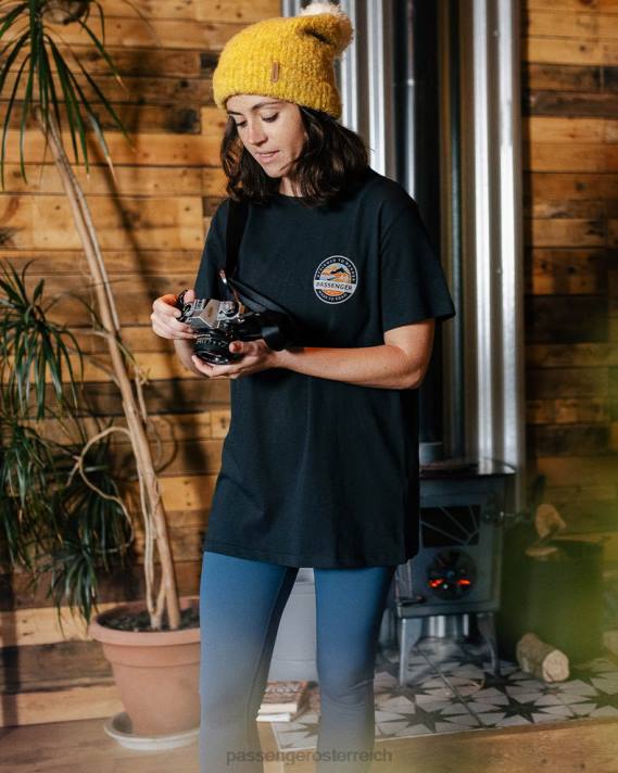 Passenger Frauen Wilds übergroßes T-Shirt aus recycelter Baumwolle in Schwarz 0BP2991 woclothing Schwarz
