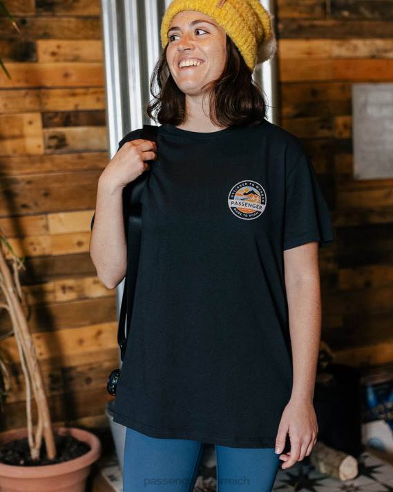 Passenger Frauen Wilds übergroßes T-Shirt aus recycelter Baumwolle in Schwarz 0BP2991 woclothing Schwarz