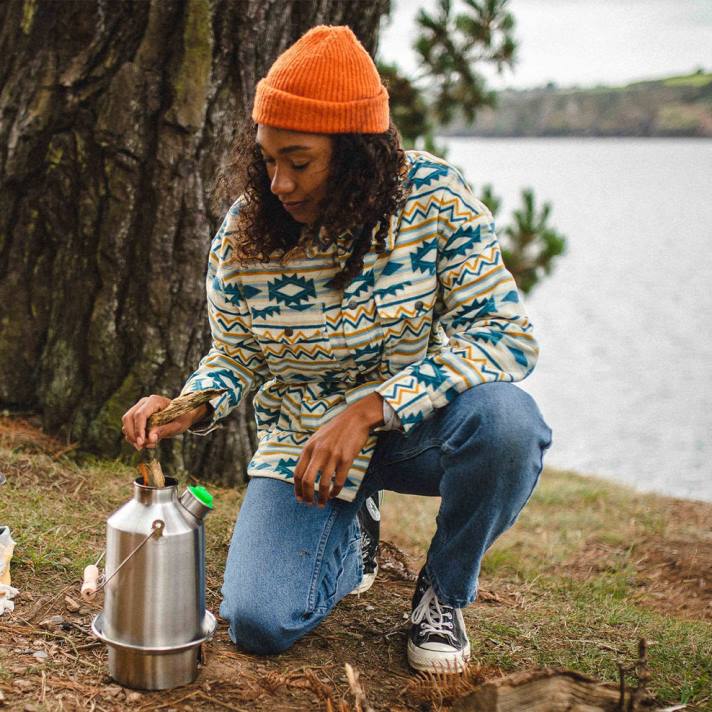 Passenger Frauen East recyceltes Polarfleece-Shirt Stargazer Birke 0BP2694 woclothing Birke