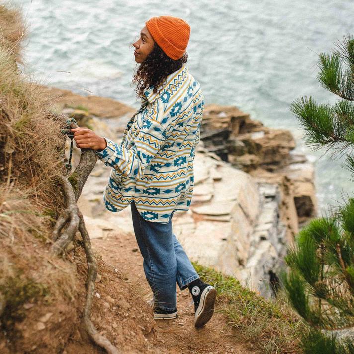 Passenger Frauen East recyceltes Polarfleece-Shirt Stargazer Birke 0BP2694 woclothing Birke