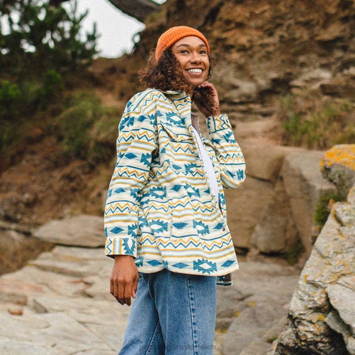 Passenger Frauen East recyceltes Polarfleece-Shirt Stargazer Birke 0BP2694 woclothing Birke