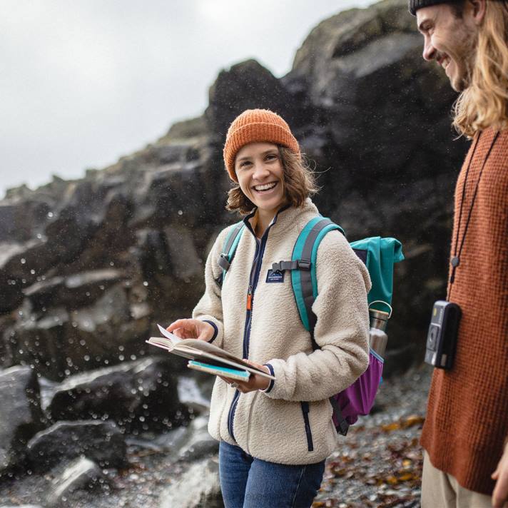 Passenger Frauen Fairbanks Full Zip recyceltes Sherpa-Fleece Haferflocken 0BP2680 woclothing Haferflocken