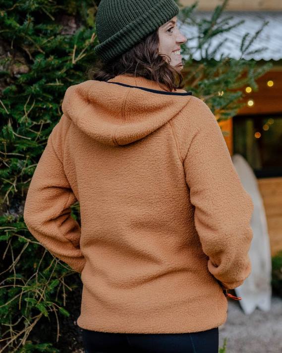 Passenger Frauen Maine Kapuzenpullover aus recyceltem Sherpa-Fleece, Kokosnuss 0BP2674 woclothing Kokosnuss