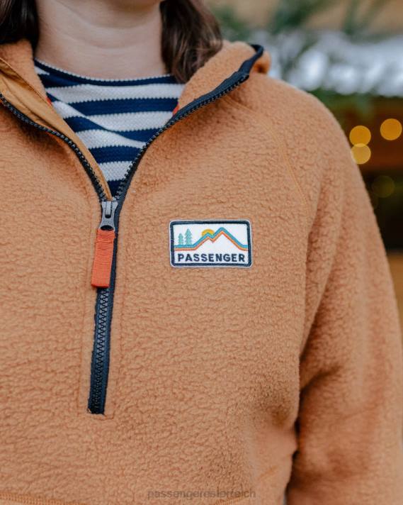 Passenger Frauen Maine Kapuzenpullover aus recyceltem Sherpa-Fleece, Kokosnuss 0BP2674 woclothing Kokosnuss