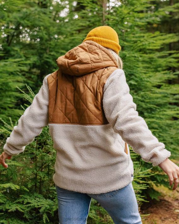 Passenger Frauen Sefton recyceltes, hochfloriges Sherpa-Fleece, warmes Elfenbein 0BP2666 woclothing Elfenbein