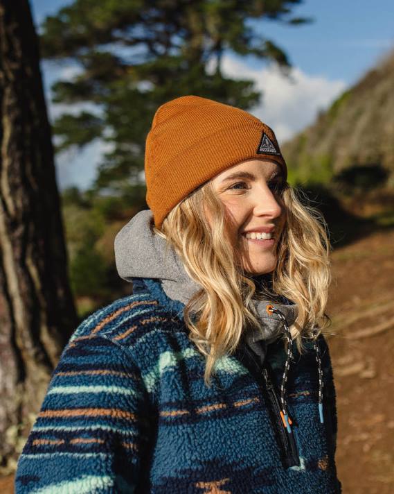 Passenger Frauen Snowdrift-Kapuze aus recyceltem Polarfleece, grau meliert 0BP21085 woclothing grau