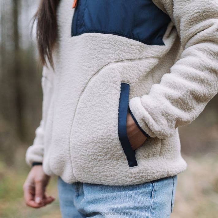 Passenger Frauen Startseite 1/4-Reißverschluss aus recyceltem Sherpa-Fleece Haferflocken 0BP2658 woclothing Haferflocken