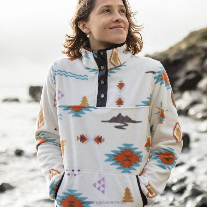 Passenger Frauen Woodlander-Pullover aus recyceltem Polarfleece, Birkendrifter 0BP2687 woclothing Birke