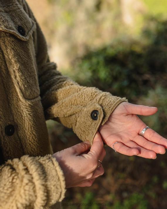 Passenger Frauen wolkiges, recyceltes, hochfloriges Sherpa-Fleece-Hemd, Biskuit 0BP2672 woclothing Keks