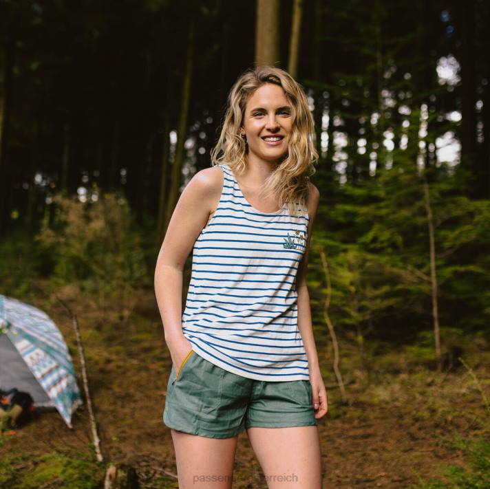 Passenger Frauen Bloom Hanfweste mit weichen Kobaltstreifen 0BP21020 woclothing Kobalt