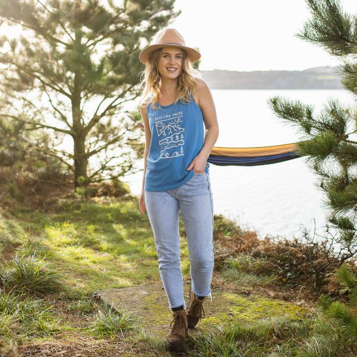 Passenger Frauen Tage wie diese Hanfweste Soft Cobalt 0BP21012 woclothing Kobalt