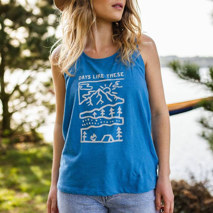 Passenger Frauen Tage wie diese Hanfweste Soft Cobalt 0BP21012 woclothing Kobalt