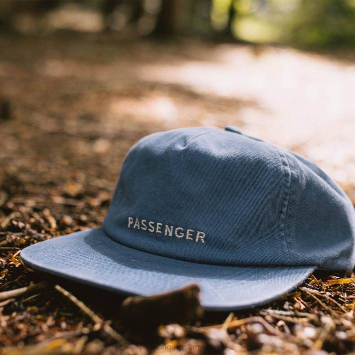 Passenger Frauen Byron 5-Panel-Kappe aus recycelter Baumwolle, Steinblau 0BP21078 WoKopfbedeckung Blau