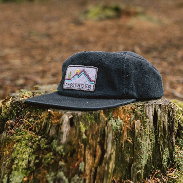 Passenger Frauen Fluke 5-Panel-Kappe aus recycelter Baumwolle in verblasstem Schwarz 0BP21068 WoKopfbedeckung Schwarz