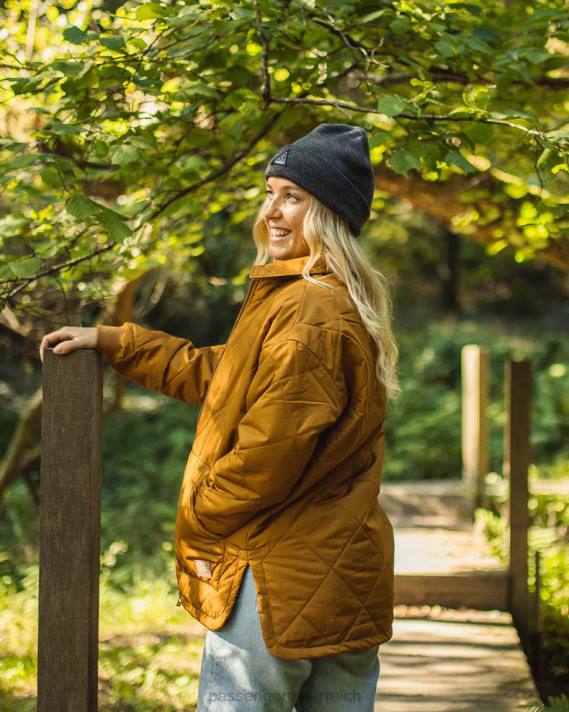 Passenger Frauen Core recycelte Low-Top-Mütze in Holzkohle 0BP21027 WoKopfbedeckung Holzkohle