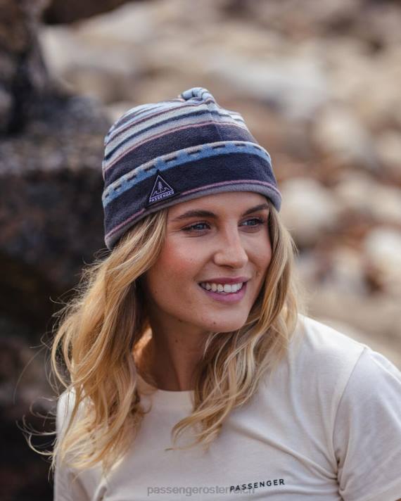 Passenger Frauen Wanderer recycelte Polarmütze Deep Navy Vintage Geo 0BP21048 WoKopfbedeckung Marine