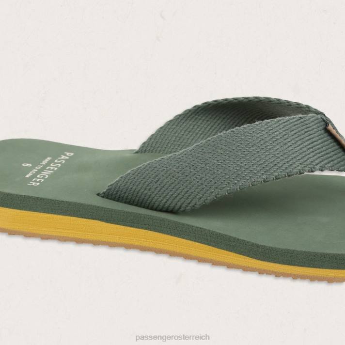 Passenger Frauen Malibu Flip Flop Lorbeergrün 0BP21095 wofootwear Grün