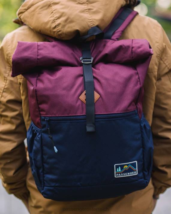 Passenger Frauen Backwoods recyceltes Rolltop 32l Marine/Burgund 0BP21113 WoZubehör Marine