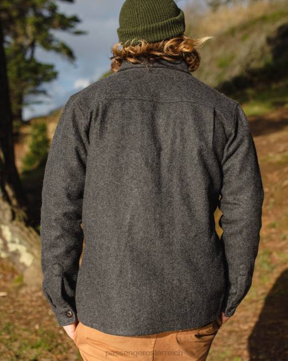 Passenger Männer Barren Overshirt grau meliert 0BP2253 Kleidung grau