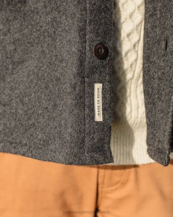 Passenger Männer Barren Overshirt grau meliert 0BP2253 Kleidung grau