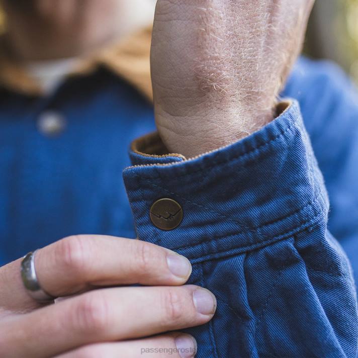 Passenger Männer Farn-Stepp-Overshirt in Fähnrichblau 0BP2193 Kleidung Blau