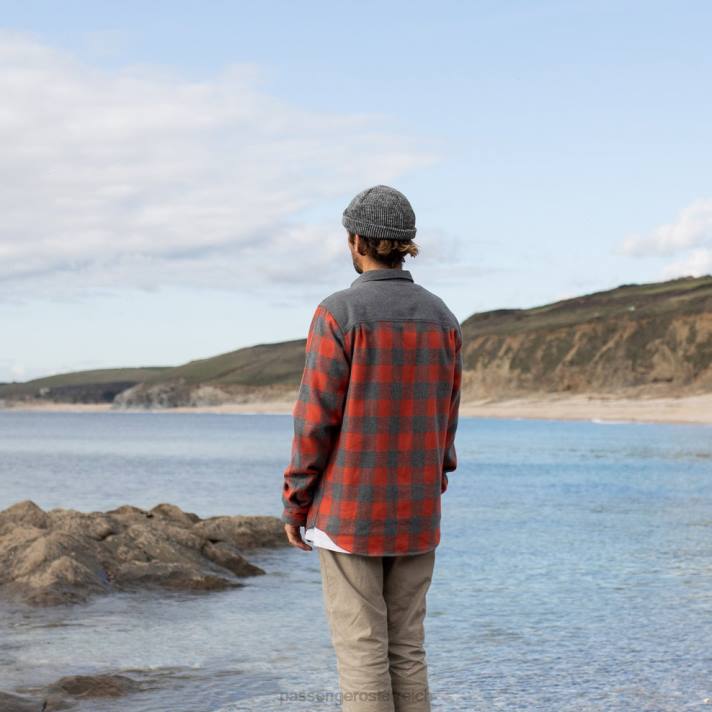 Passenger Männer Bozeman Hemd Buffalo Check Orange 0BP2274 Kleidung orange